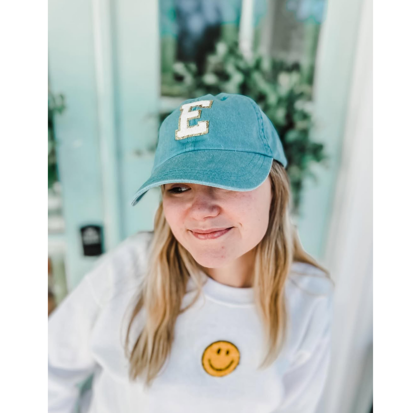Initial Letter Iron on Patch - Baseball Cap