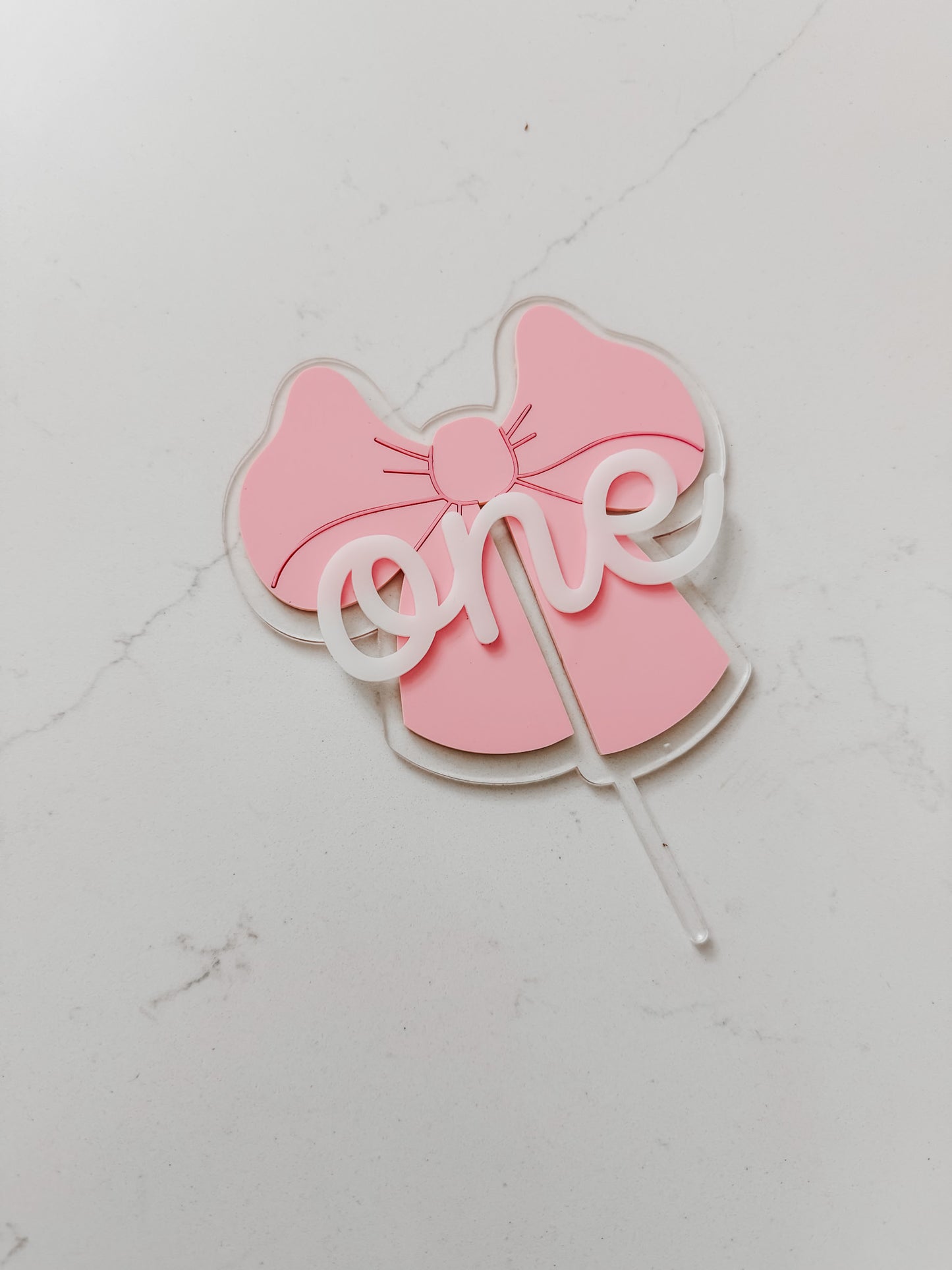 Big Bow - one - Cake Topper