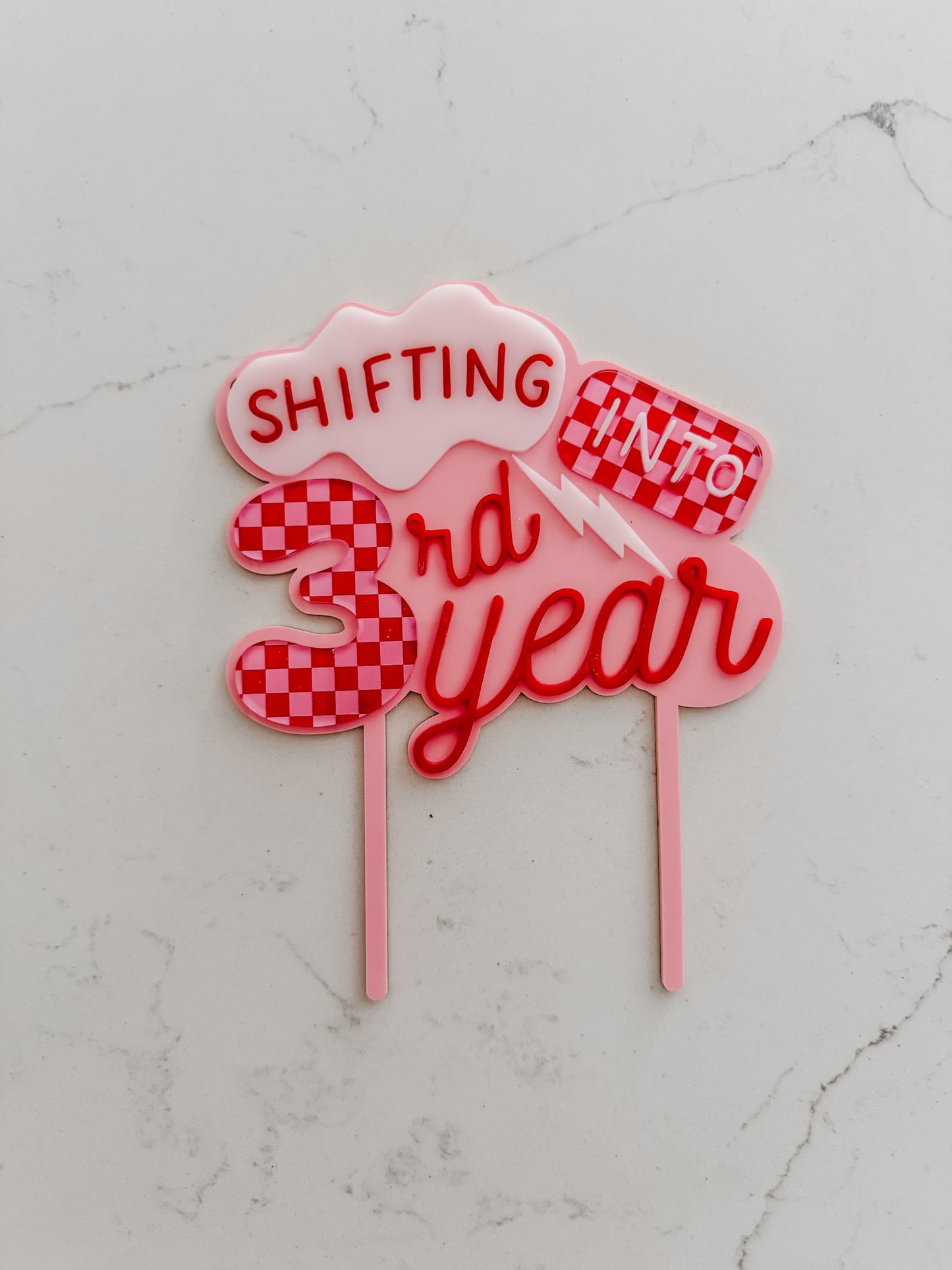Shifting Into 3rd Year - Cake Topper