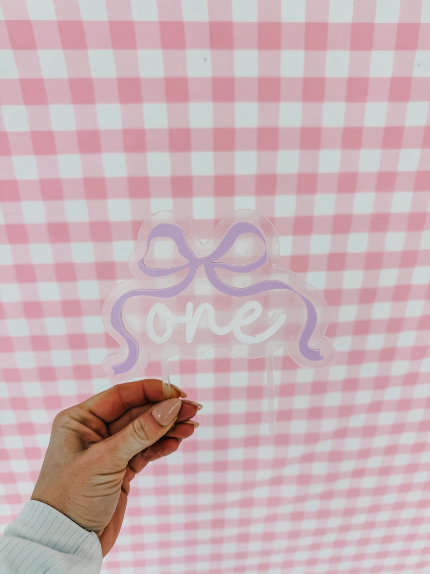 Bow - ONE - Cake Topper