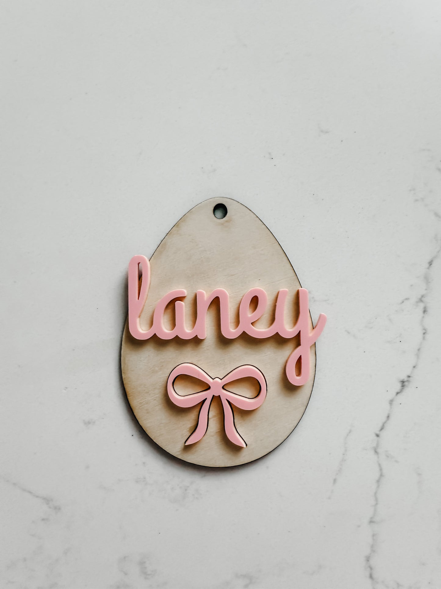 Bow Egg - Easter - Name Tag