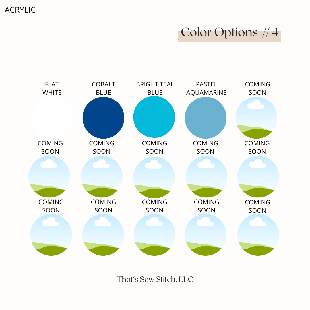 ACRYLIC - Custom Color & Pattern Options