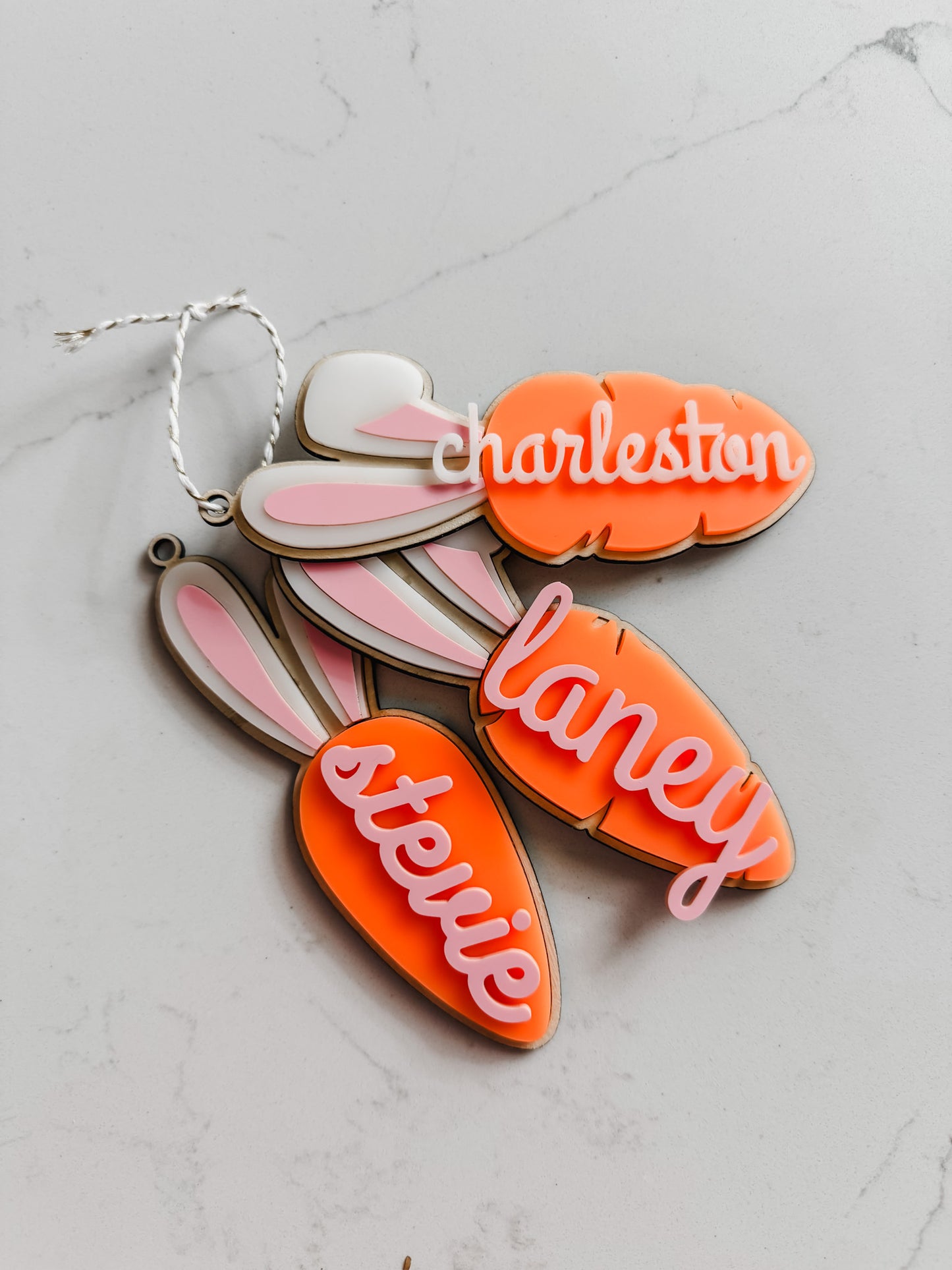 Bunny Carrot - Easter - Name Tag