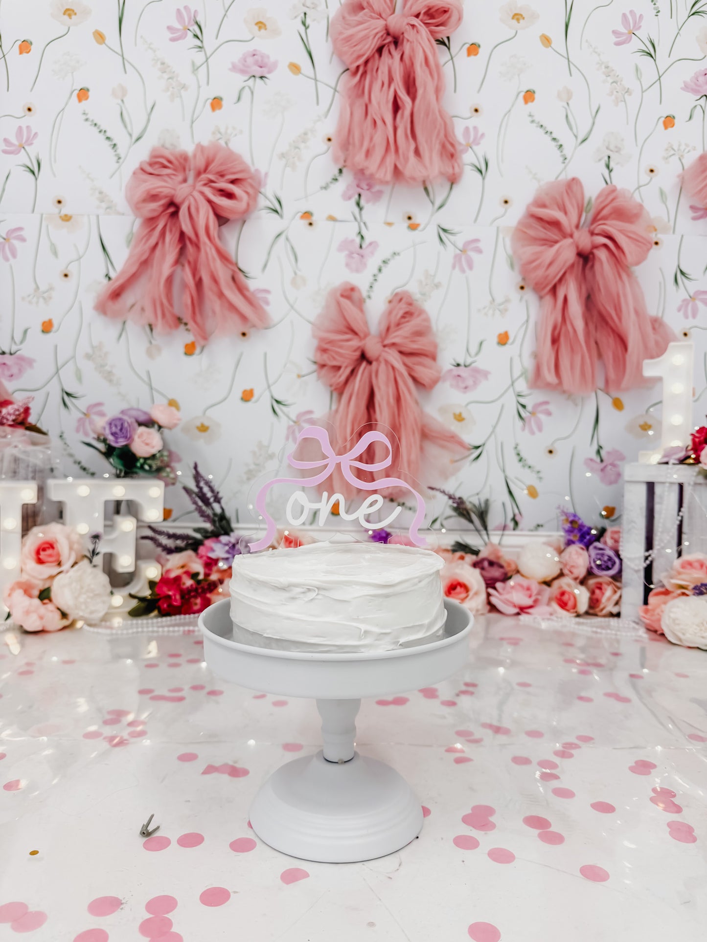 Bow - ONE - Cake Topper