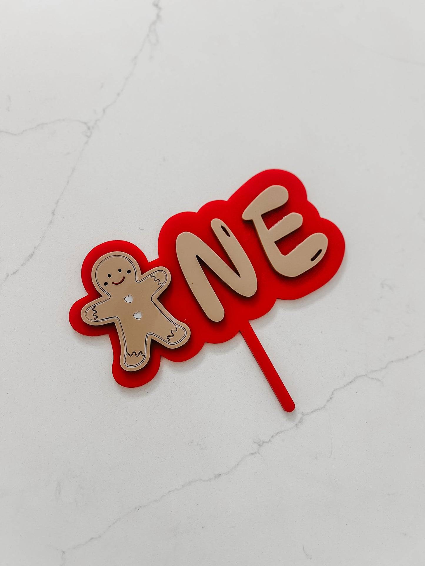 Gingerbread Man - ONE - Cake Topper