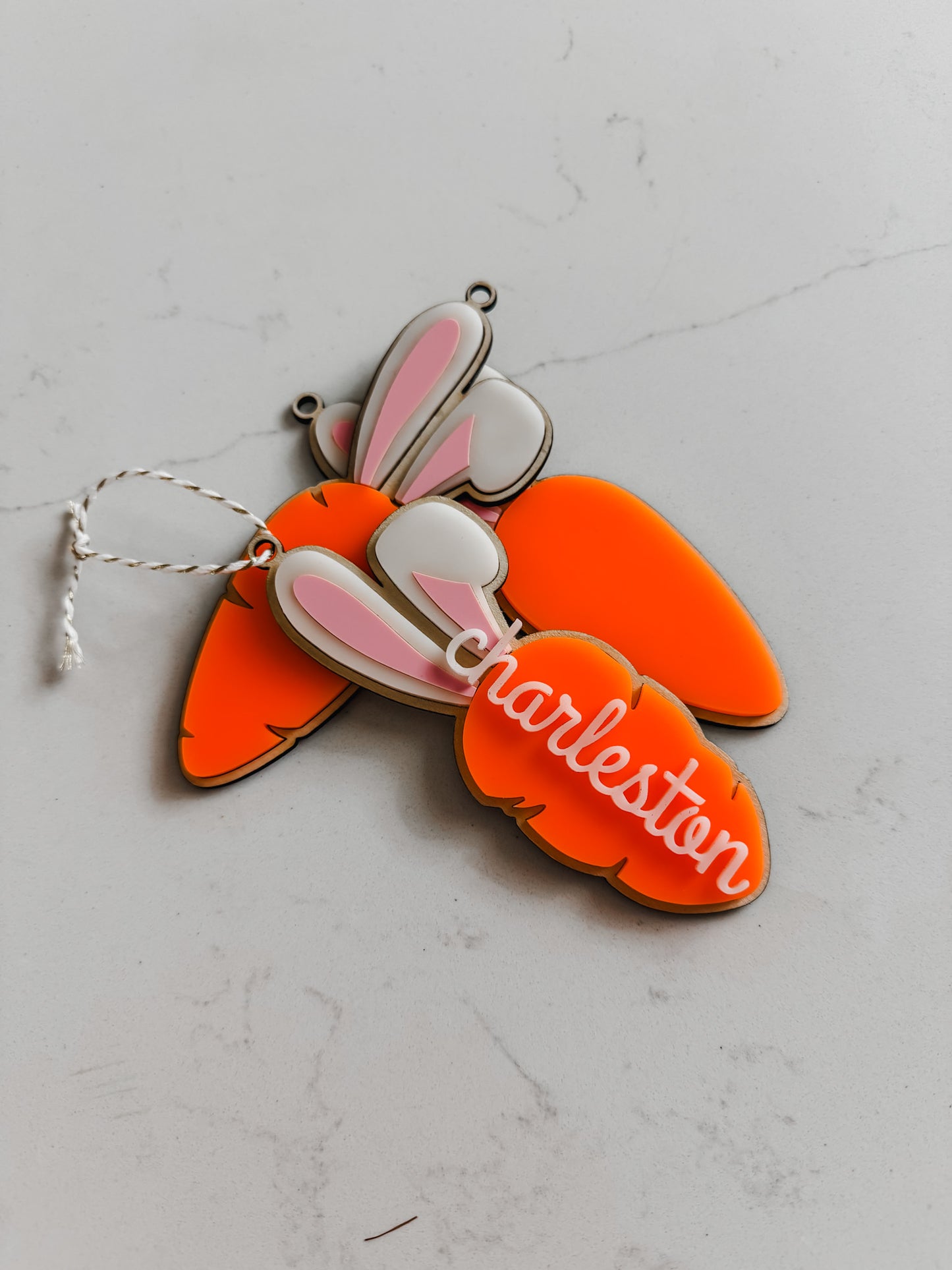 Bunny Carrot - Easter - Name Tag