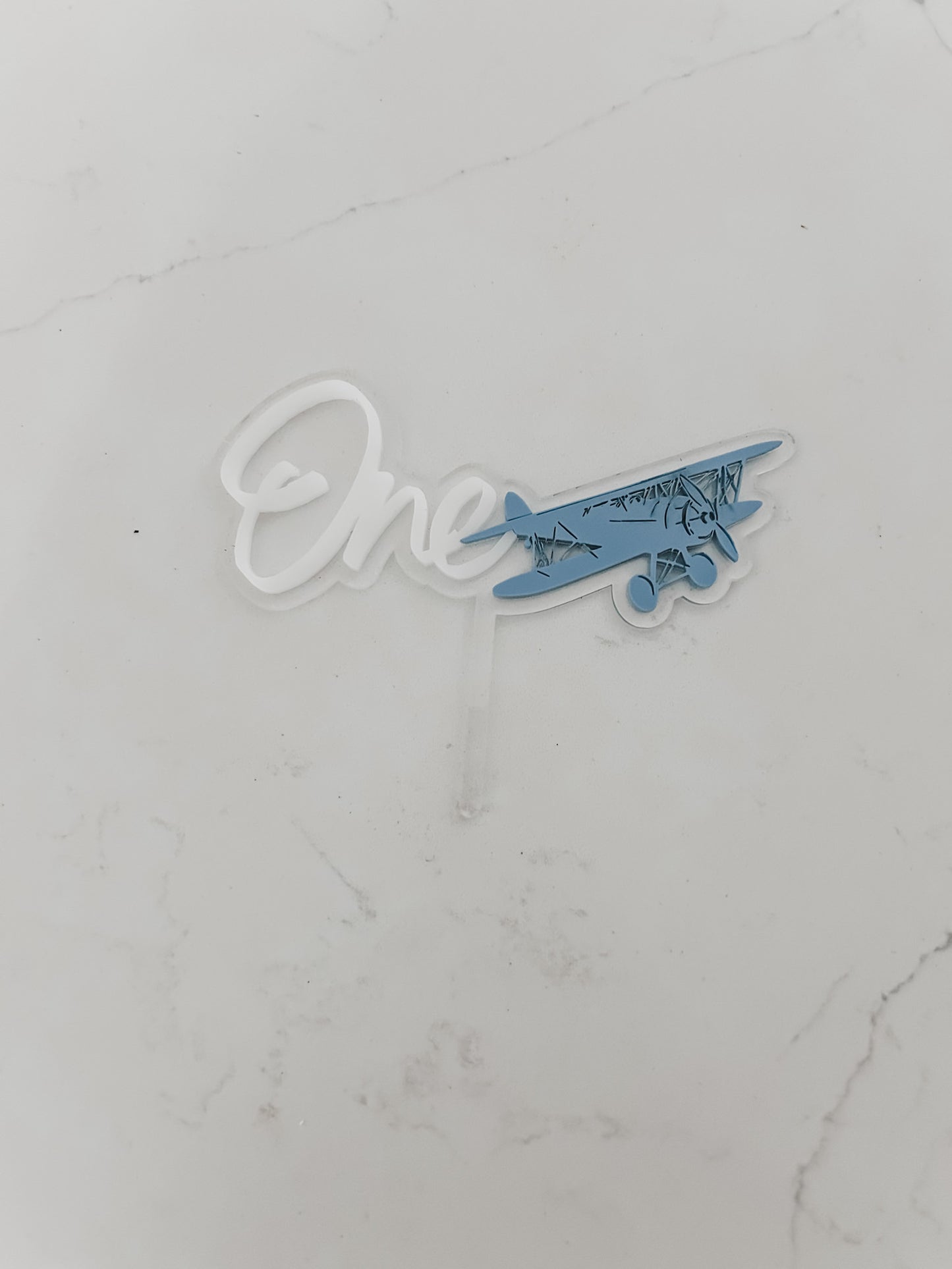 One - Airplane - Cake Topper