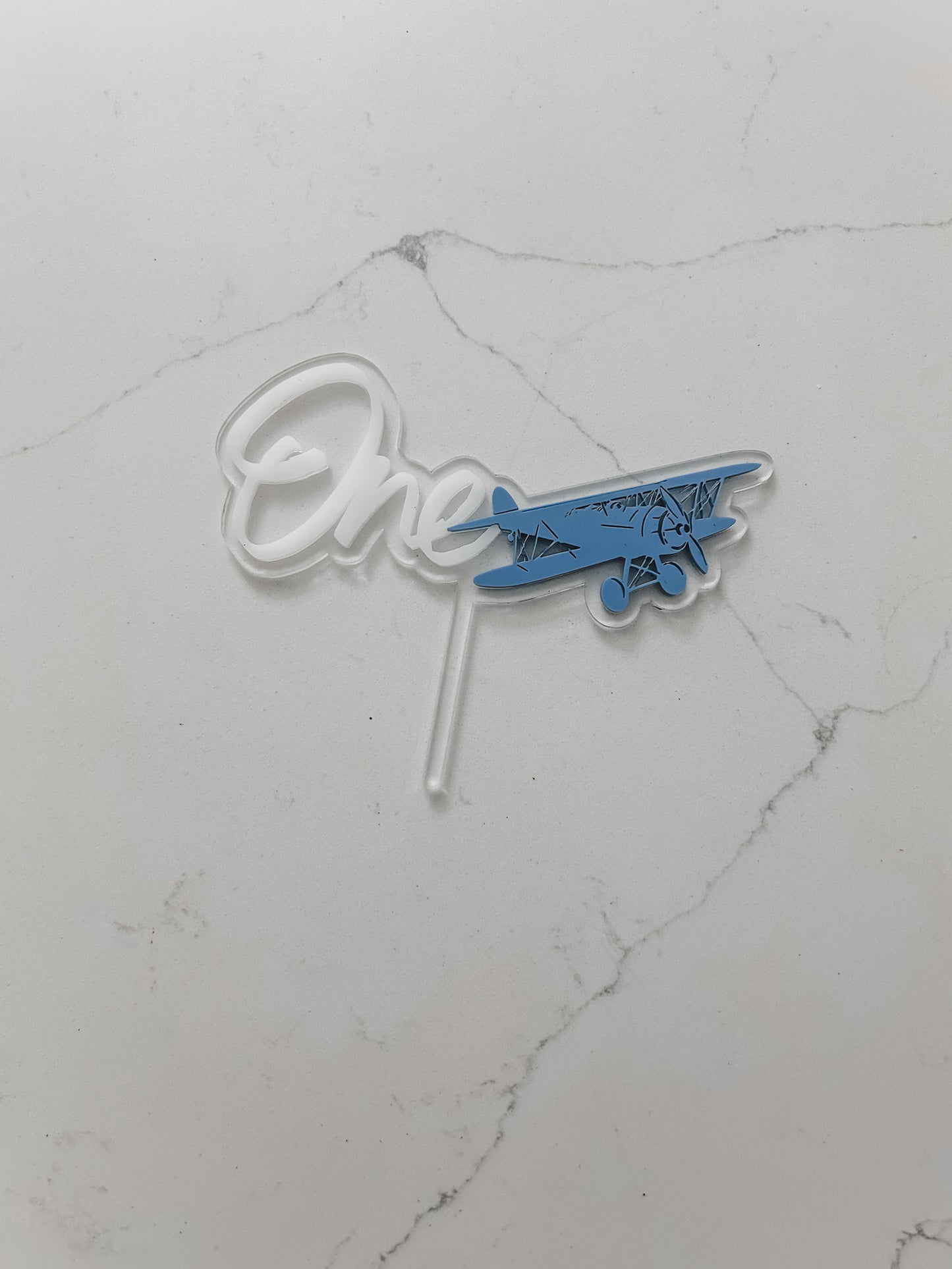 One - Airplane - Cake Topper