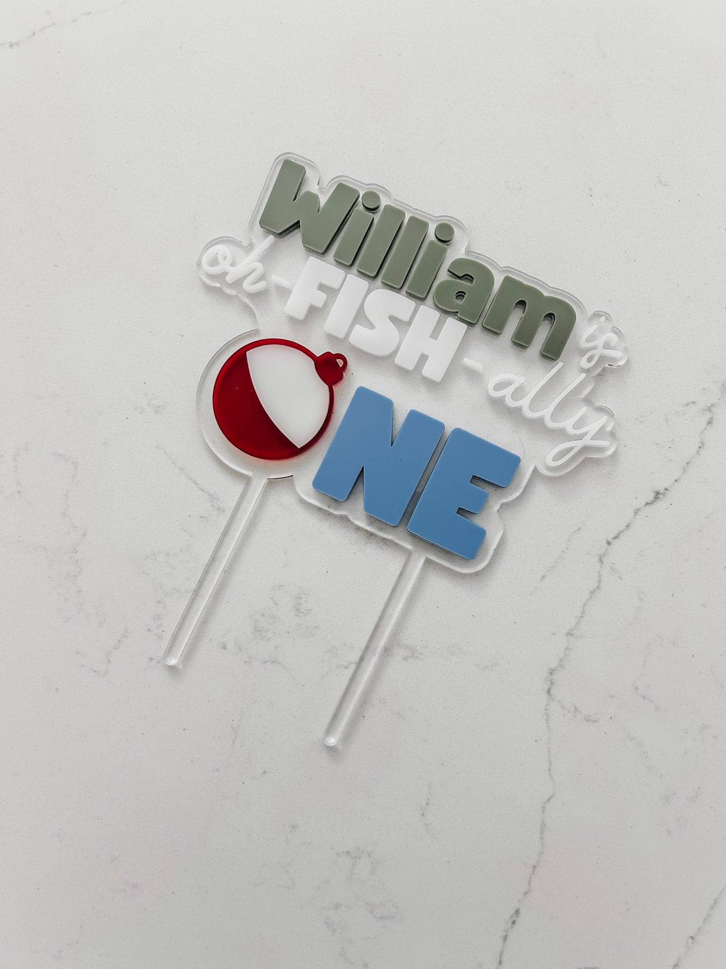 oh - FISH - ally ONE - Cake Topper