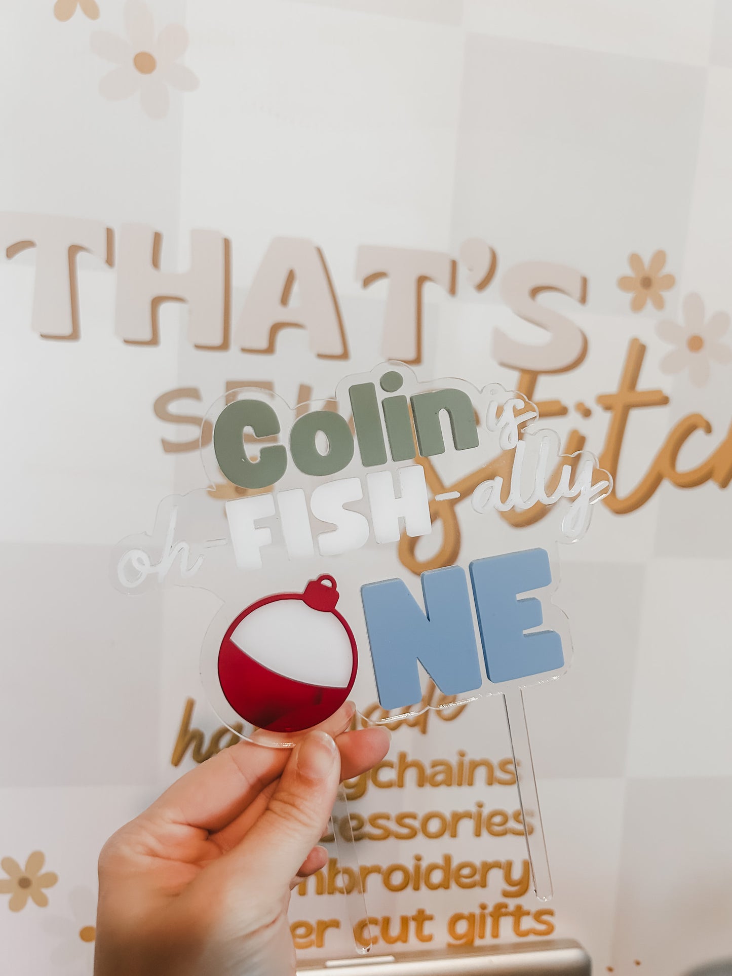 oh - FISH - ally ONE - Cake Topper