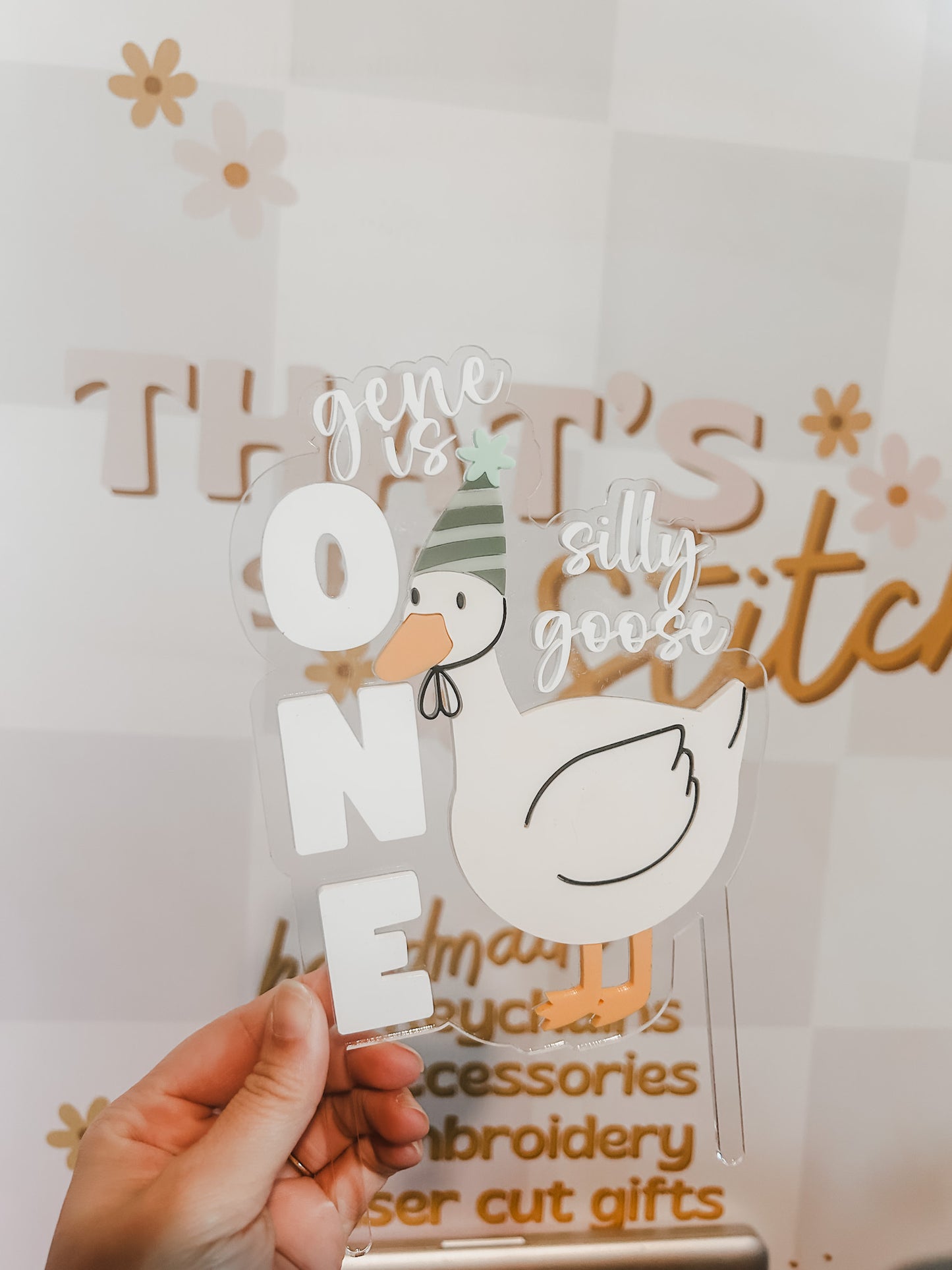 One Silly Goose - Hat - Cake Topper