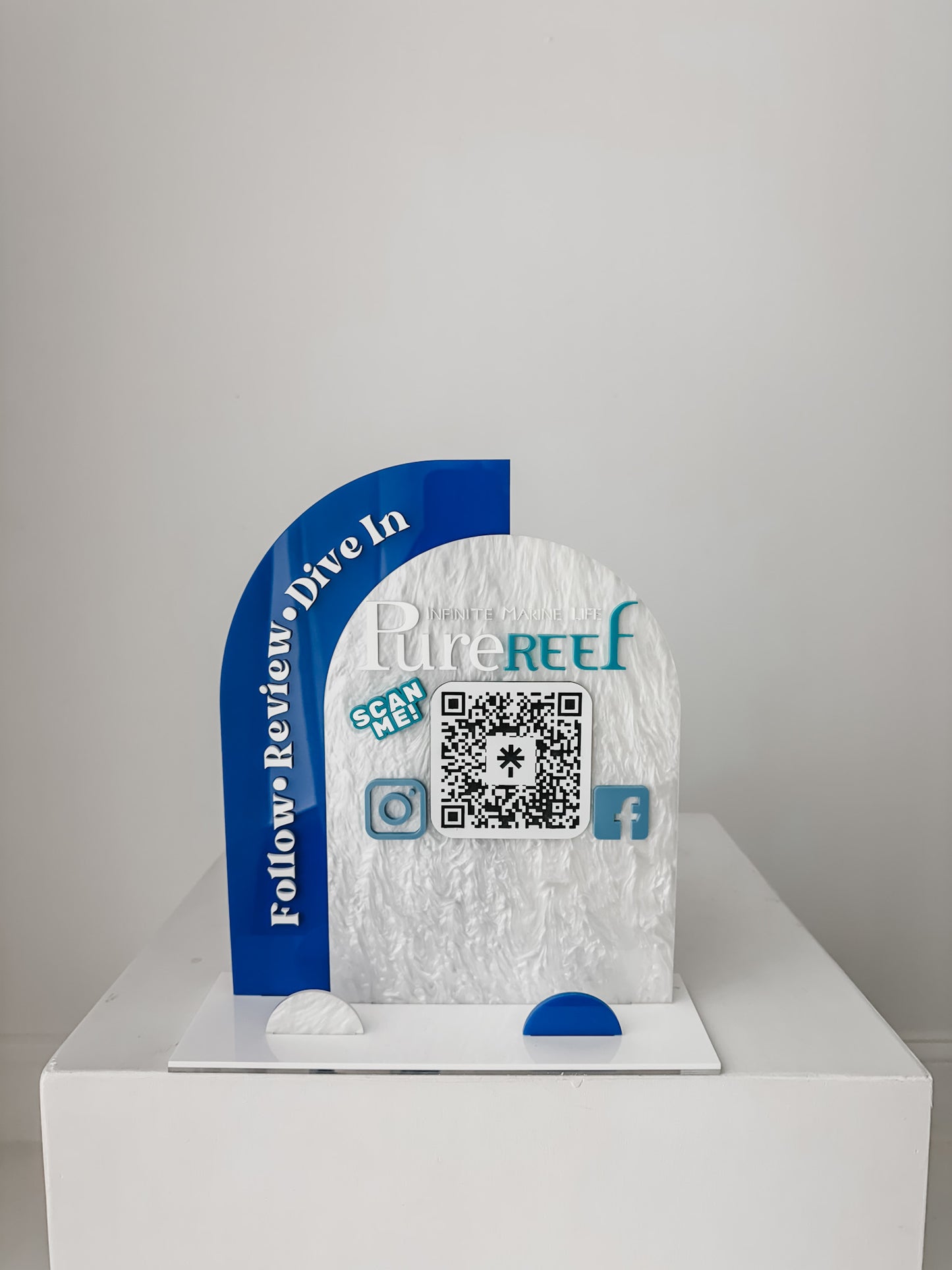 Scan to pay QR Code - Sign & Business Card Holder