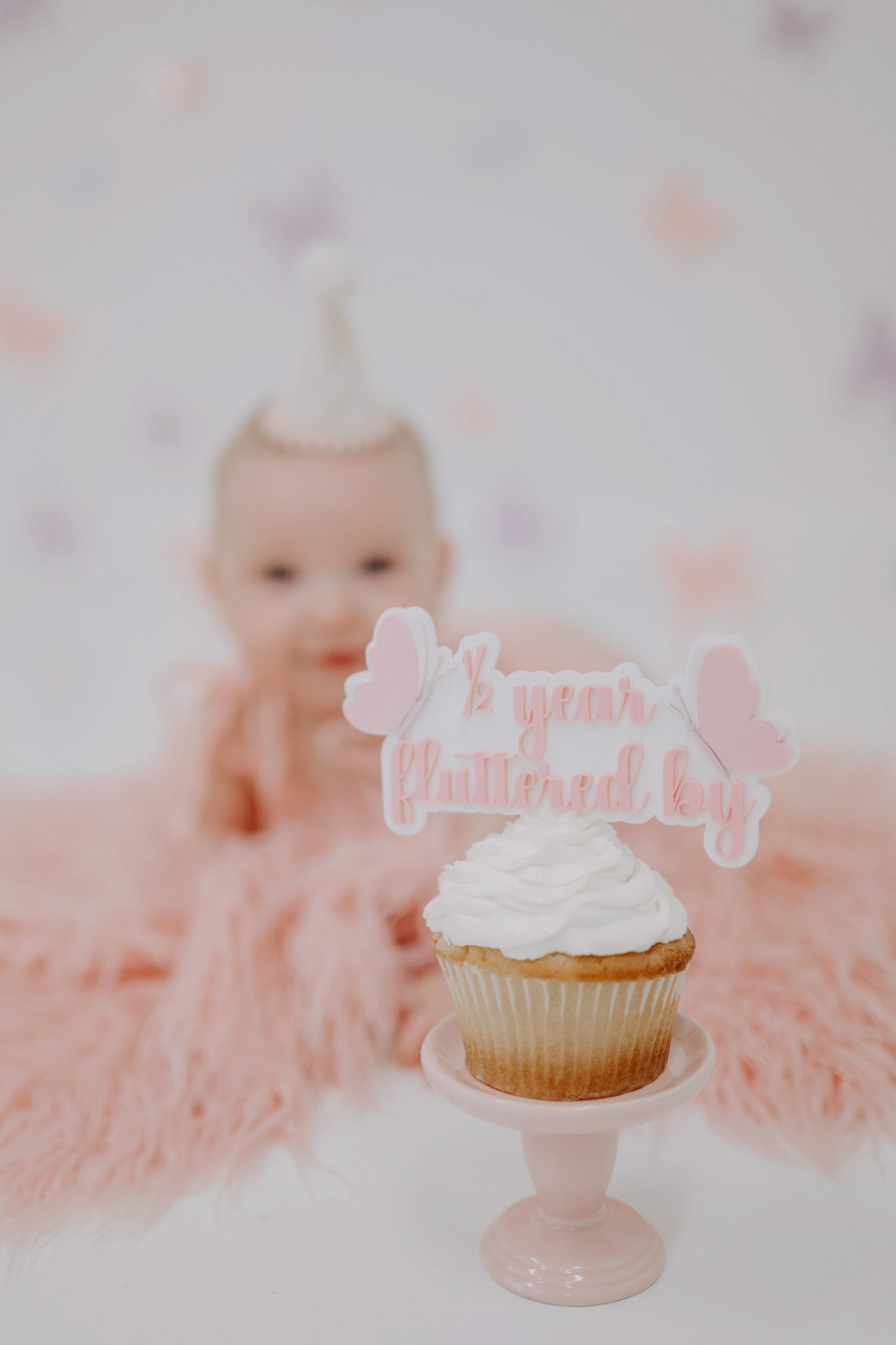 1/2 year fluttered by - Butterflies - Cake Topper