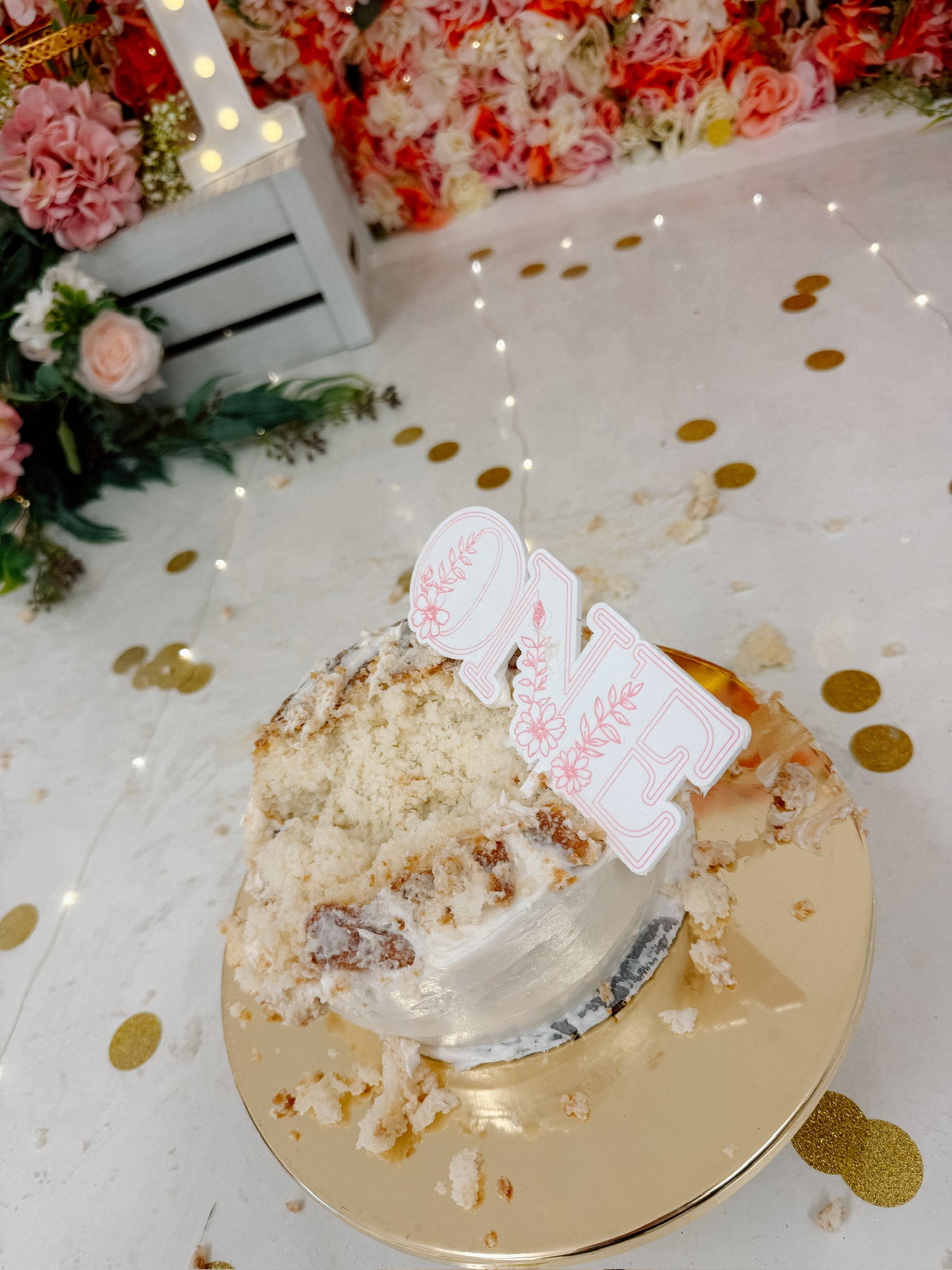 Wildflower - ONE - Cake Topper