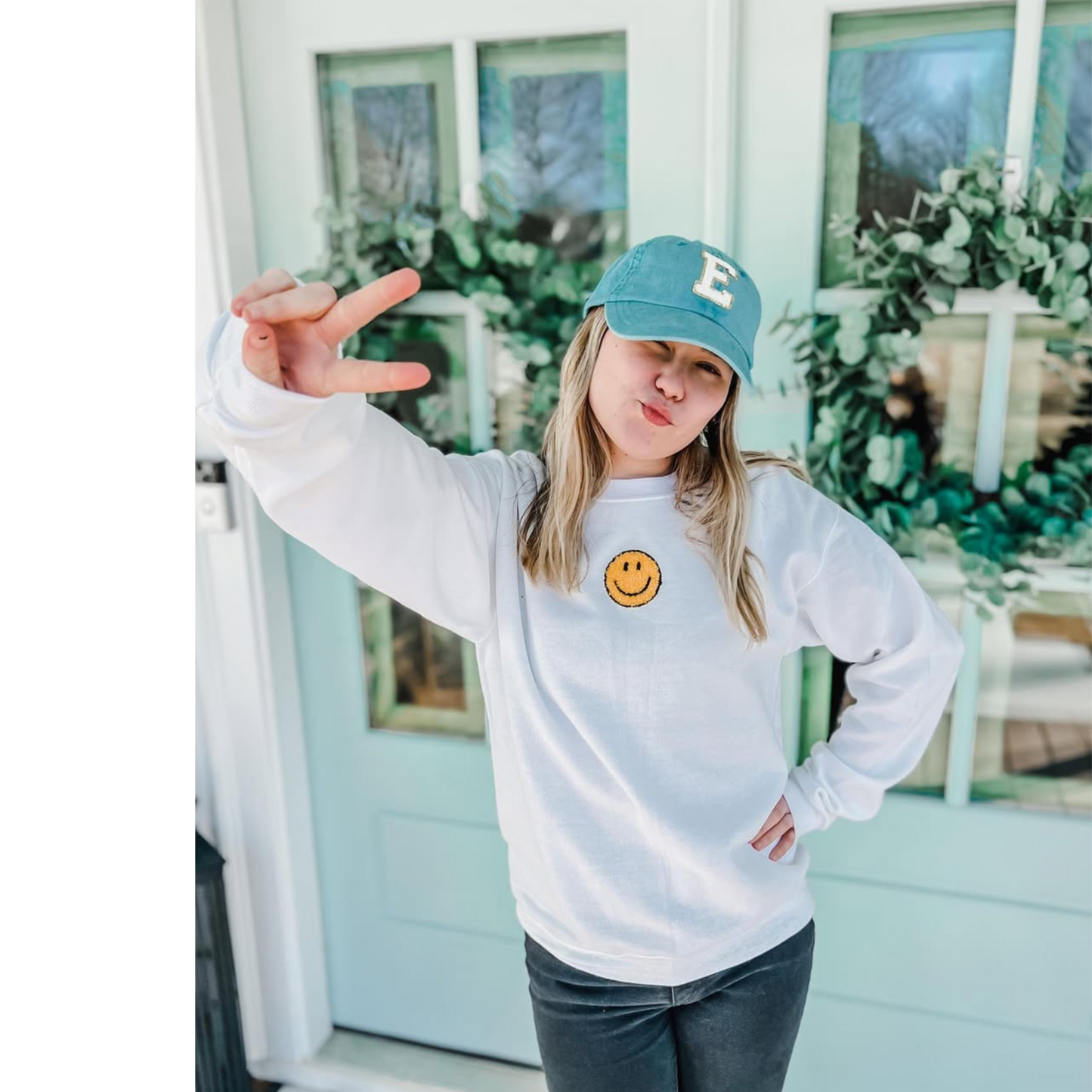 Initial Letter Iron on Patch - Baseball Cap