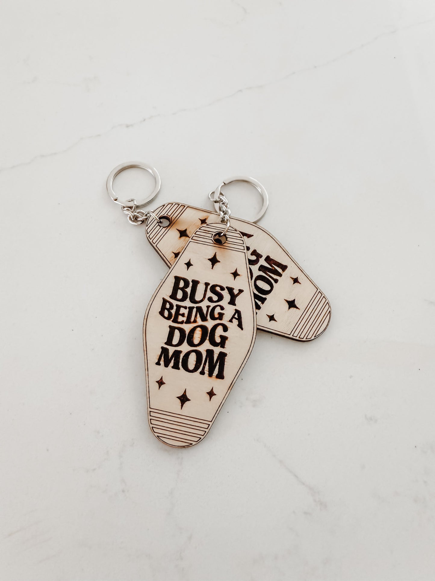 Wooden Dog Mom - Keychains