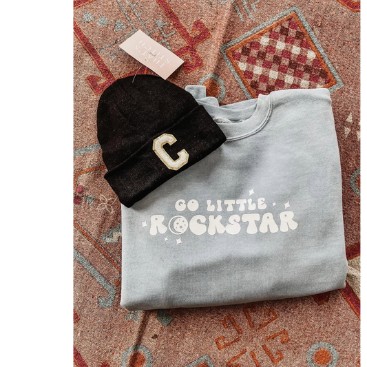 Initial Letter Iron on Patch - Beanie