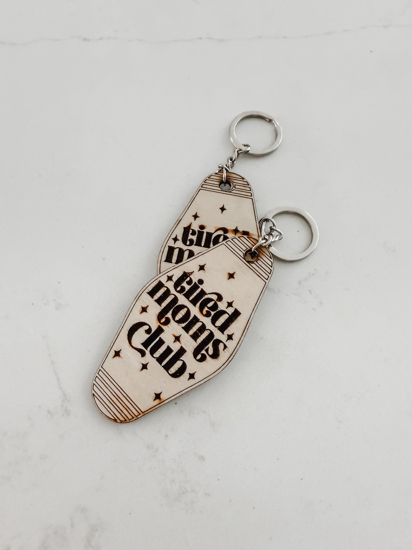 Wooden Mom - Keychain