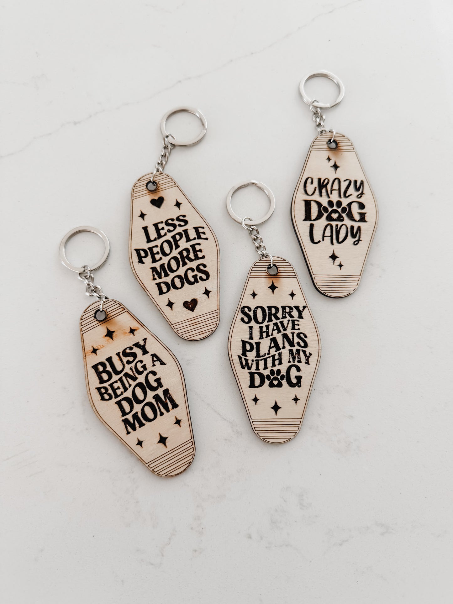 Wooden Dog Mom - Keychains