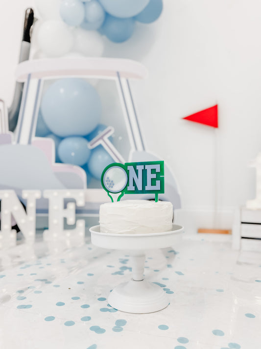 Golf - ONE - Cake Topper