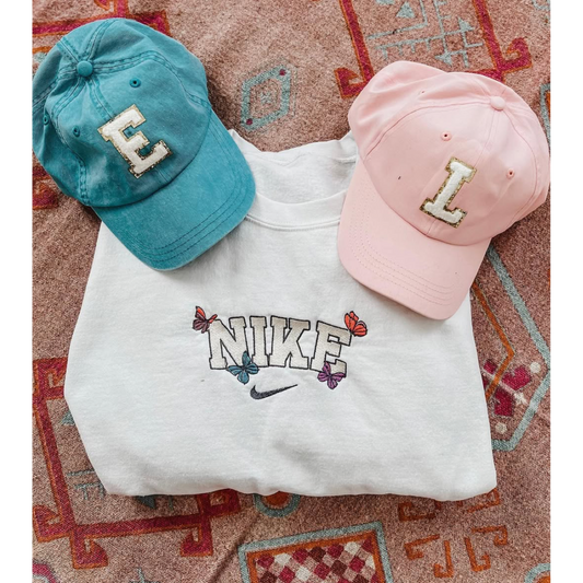 Initial Letter Iron on Patch - Baseball Cap