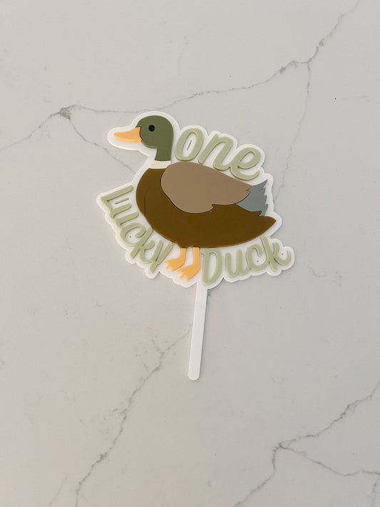One Lucky Duck - Cake Topper