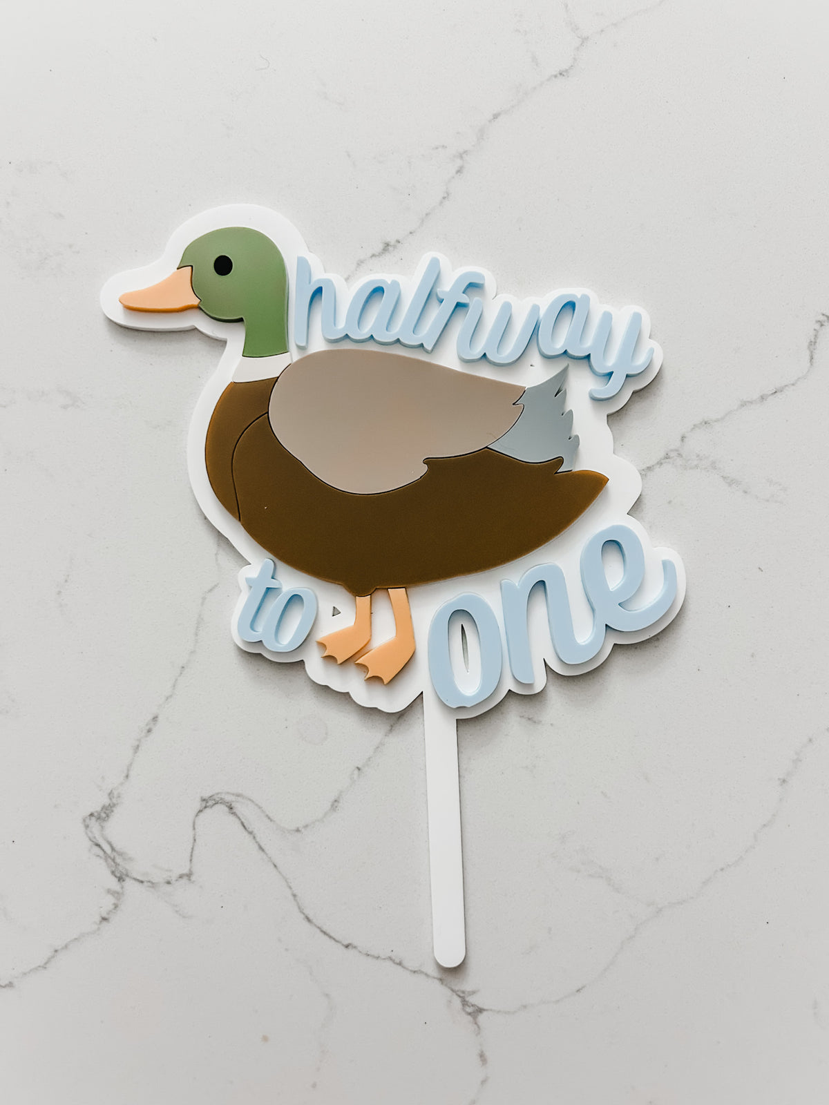 Duck - half way to one - Cake Topper