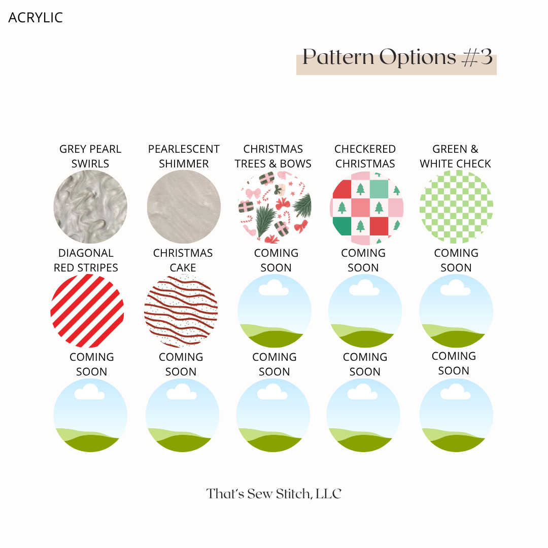 ACRYLIC - Custom Color Options