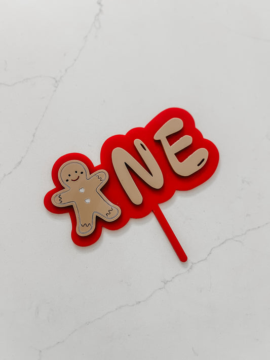 Gingerbread Man - ONE Cake Topper