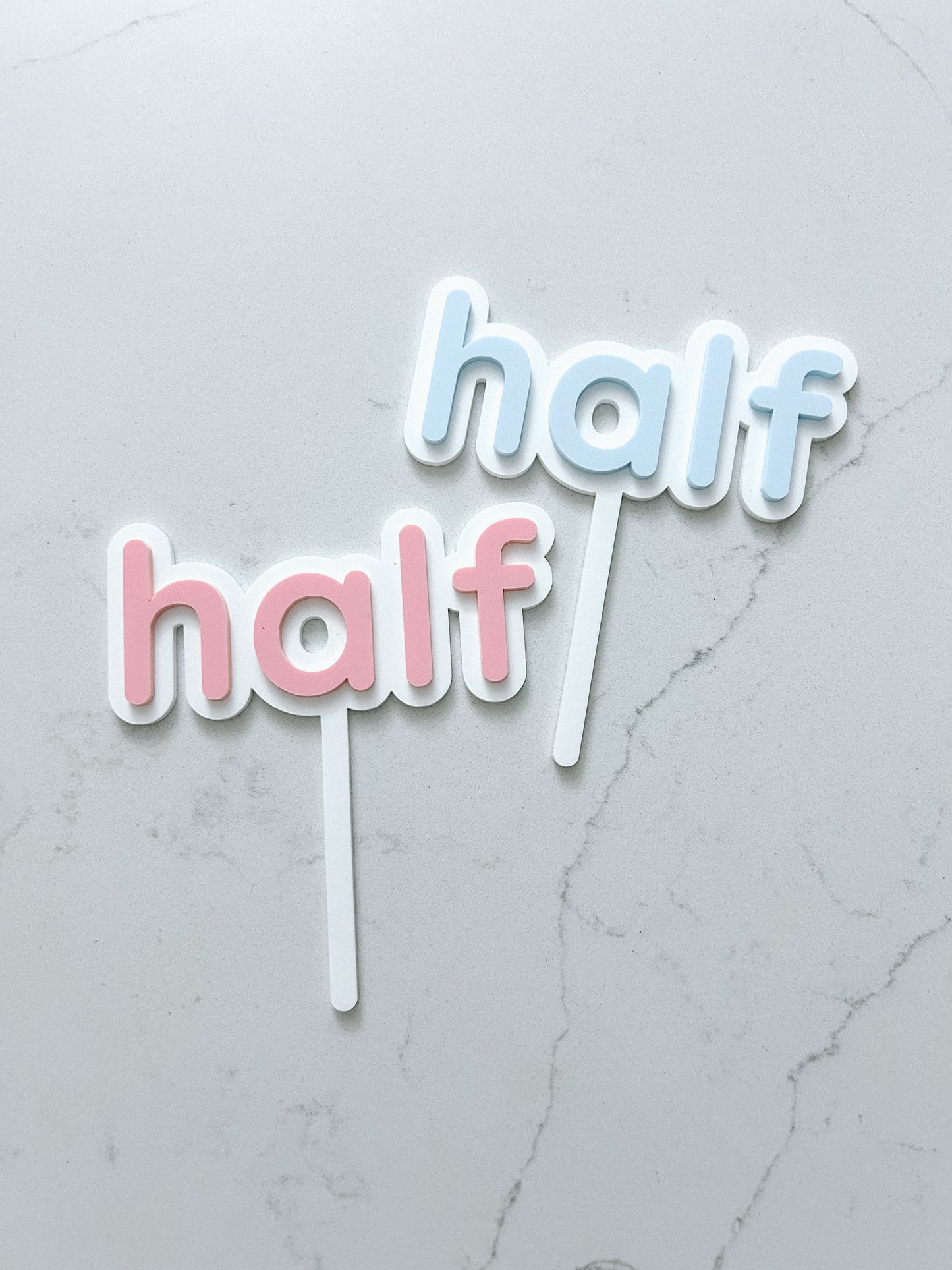 “half” - Cake Topper