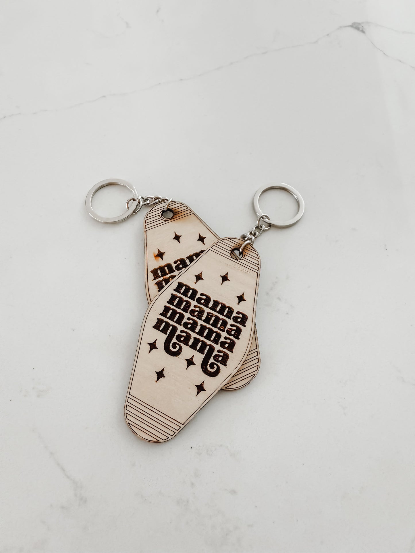 Wooden Mom - Keychain