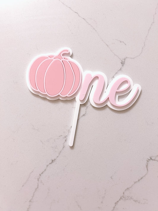 Pumpkin - One - Cake Topper