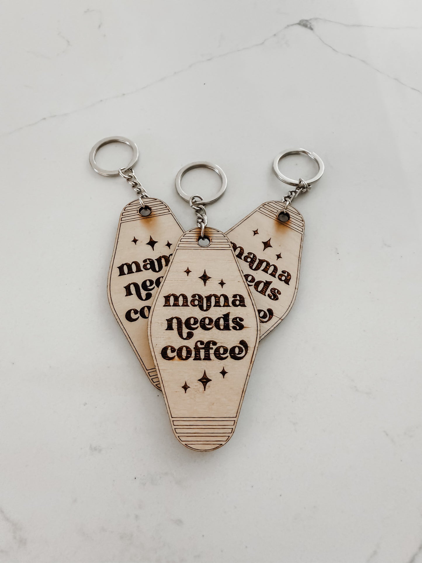 Wooden Mom - Keychain