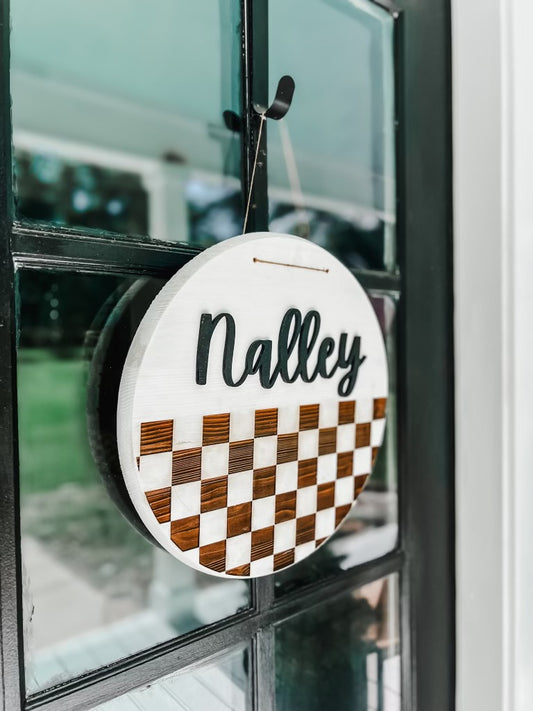 Checkered Pattern - Door Hangers