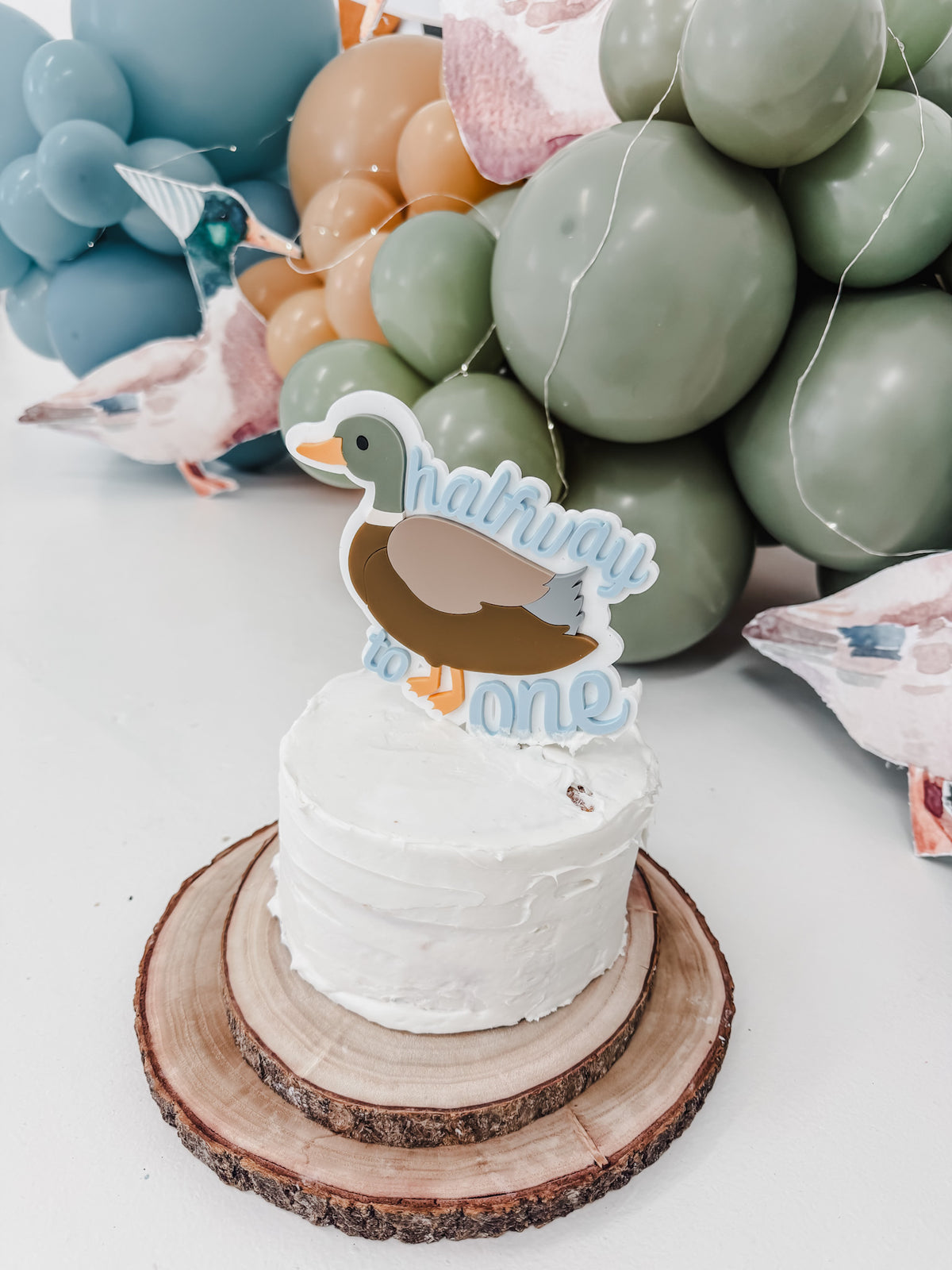 Duck - half way to one - Cake Topper