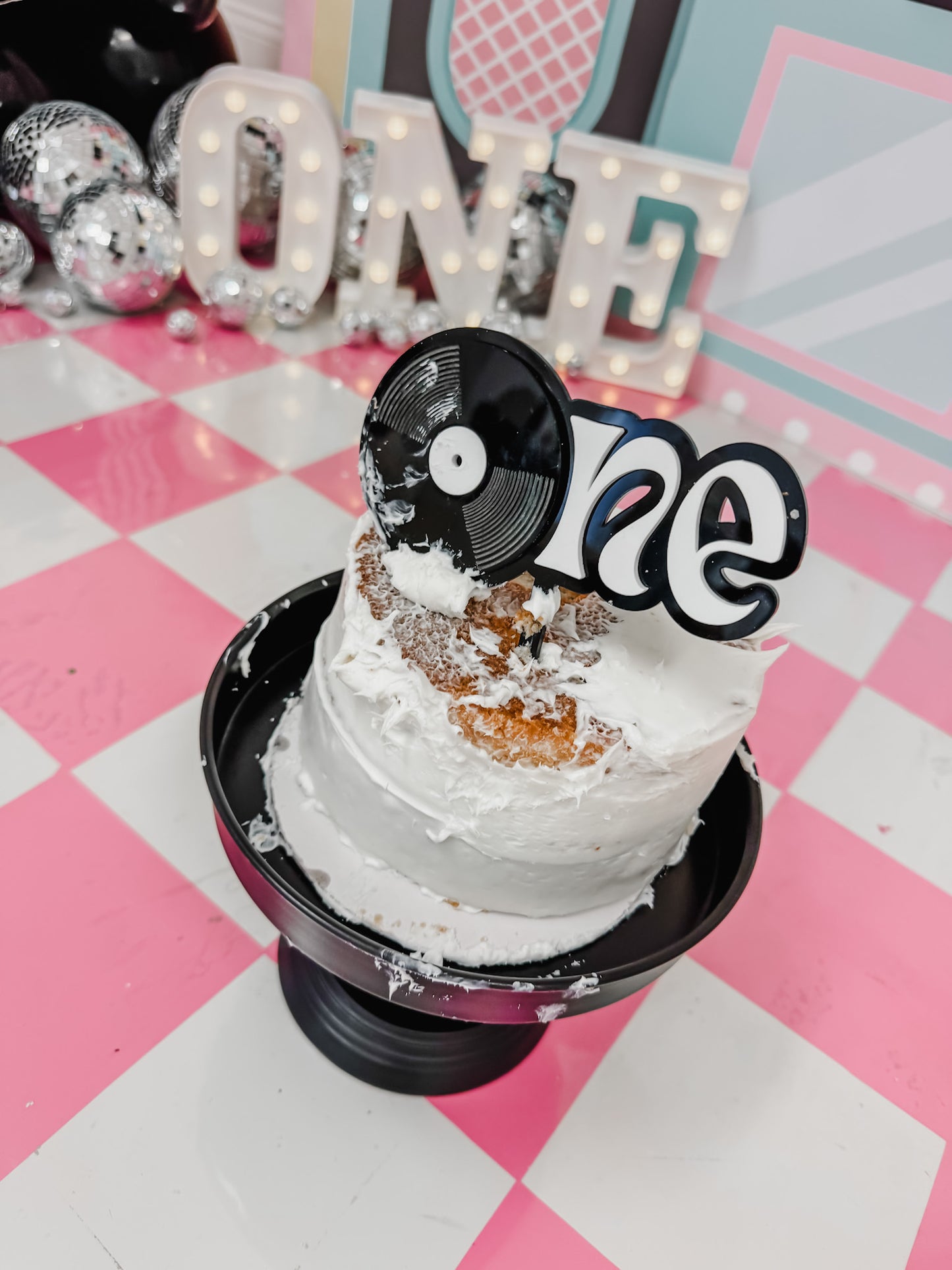 Vinyl Record - One - Cake Topper