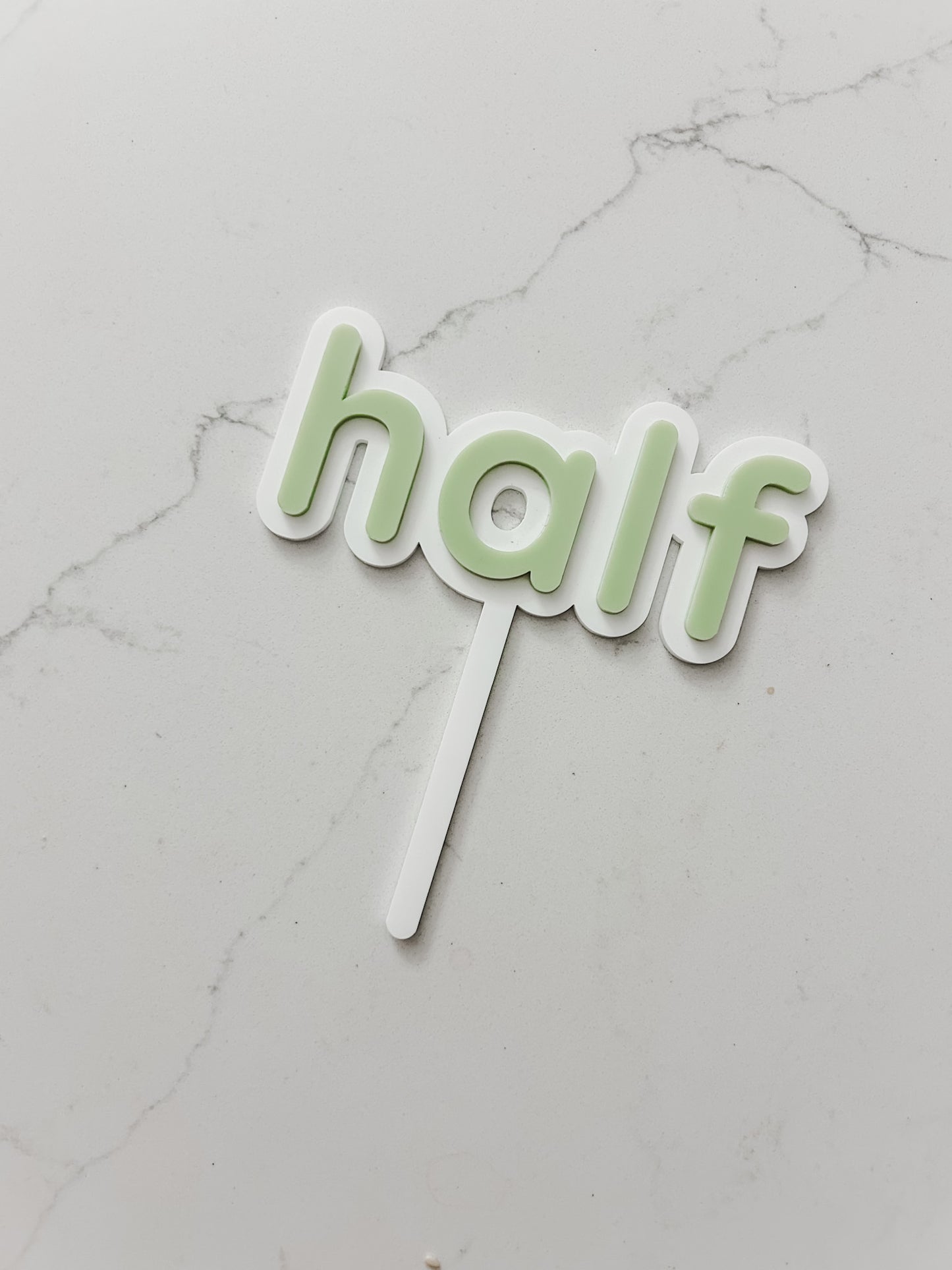 “half” - Cake Topper
