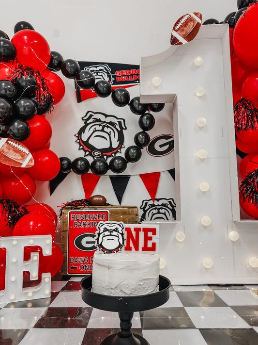 GA Football One - Cake Topper