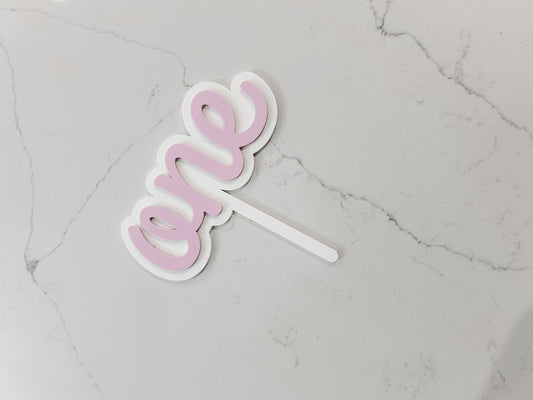 Simple - one - Cake Topper
