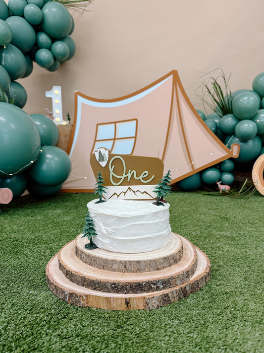 National Park Sign - One Cake Topper