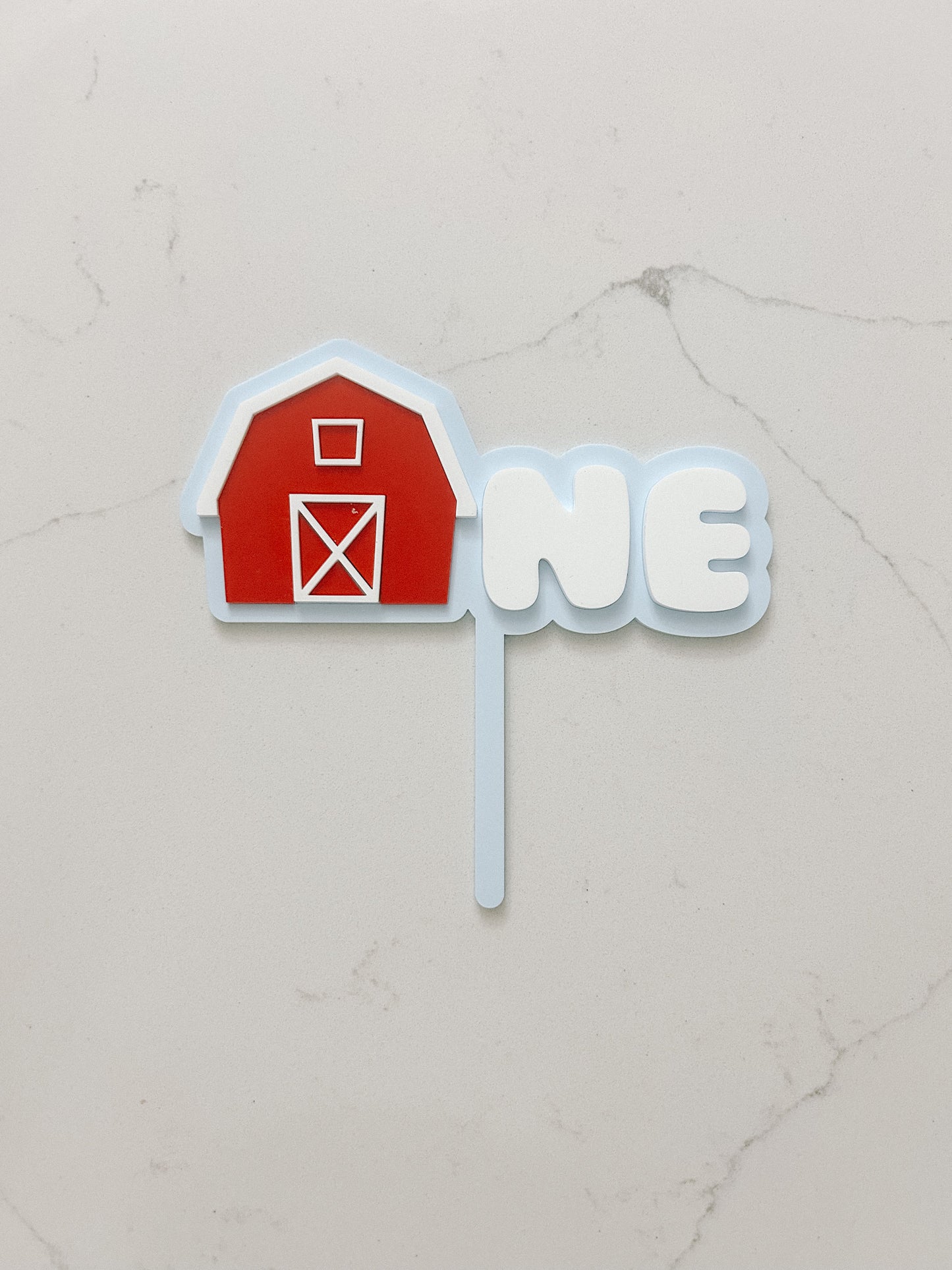 Barn - One - Cake Topper