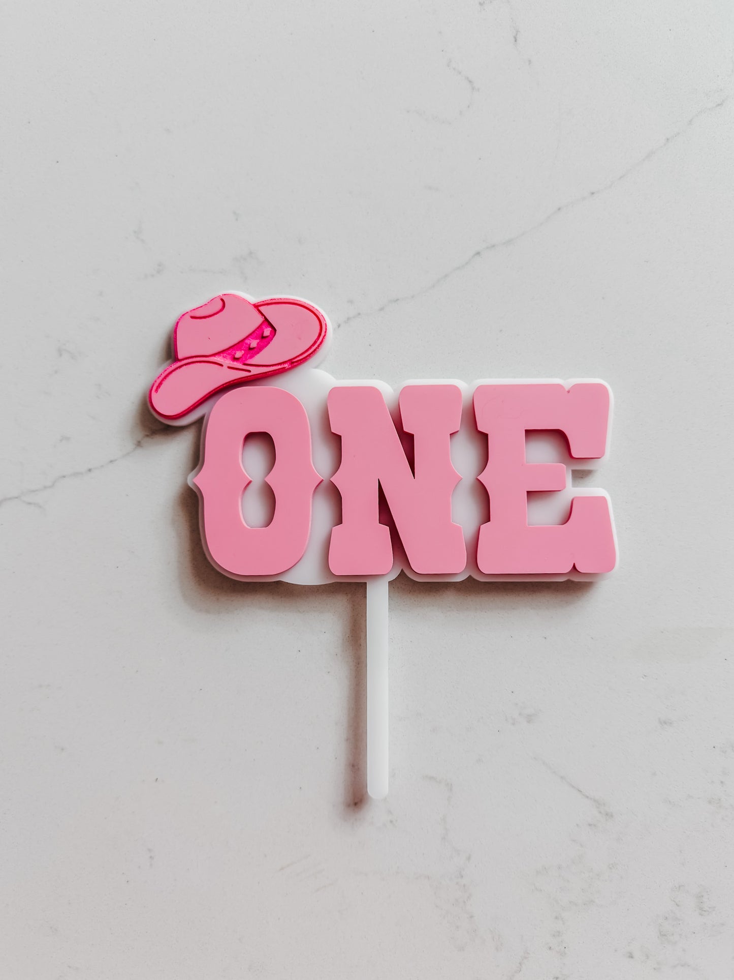Western Cowgirl - ONE - Cake Topper