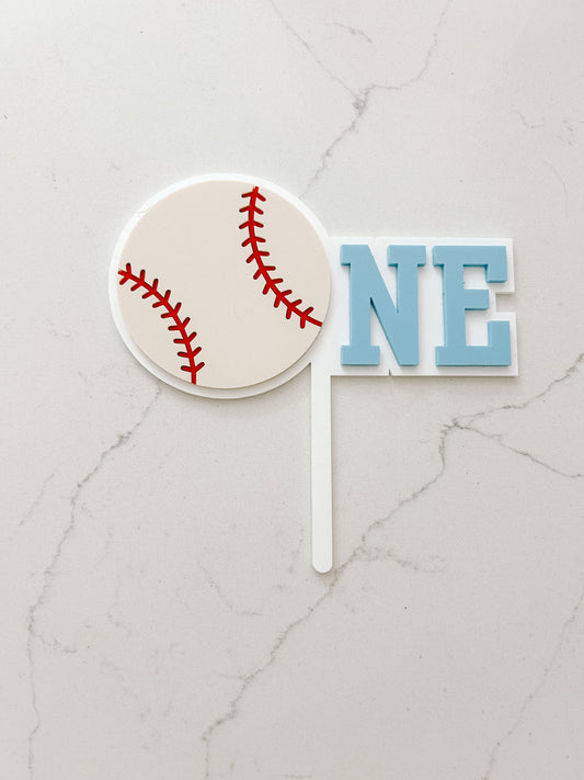 Baseball - One - Cake Topper