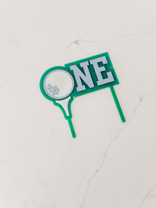 Golf - ONE - Cake Topper