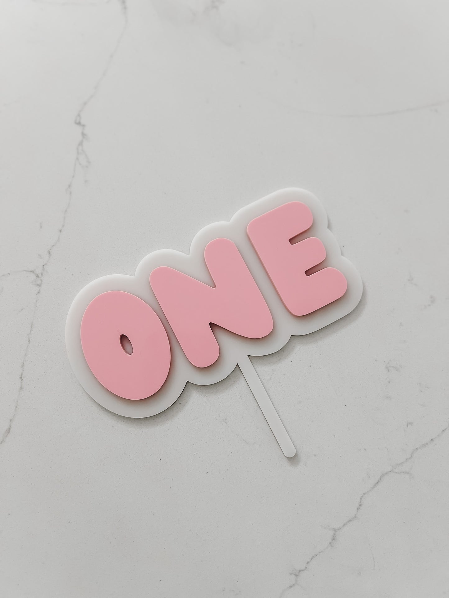 Plain - ONE  Cake Topper