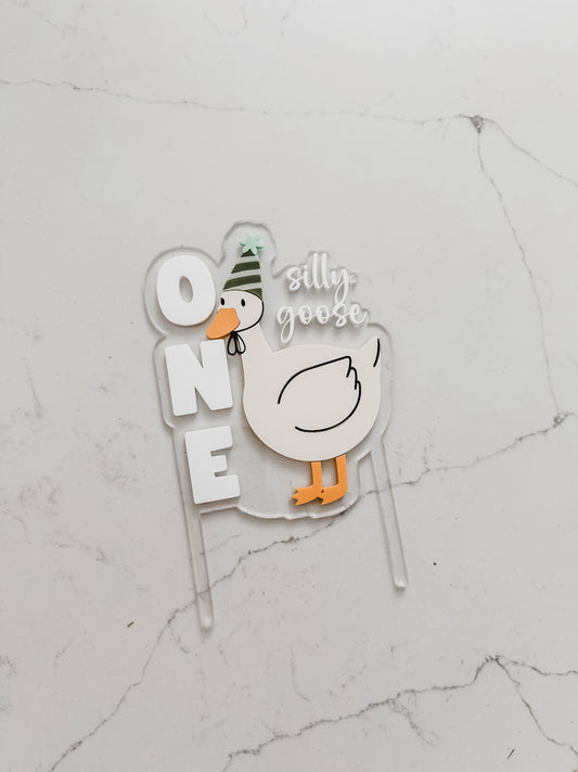 One Silly Goose - Hat - Cake Topper