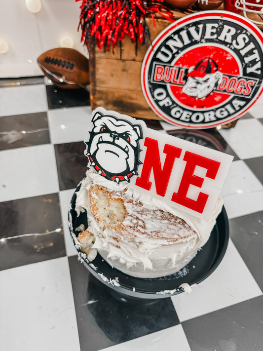 GA Football One - Cake Topper