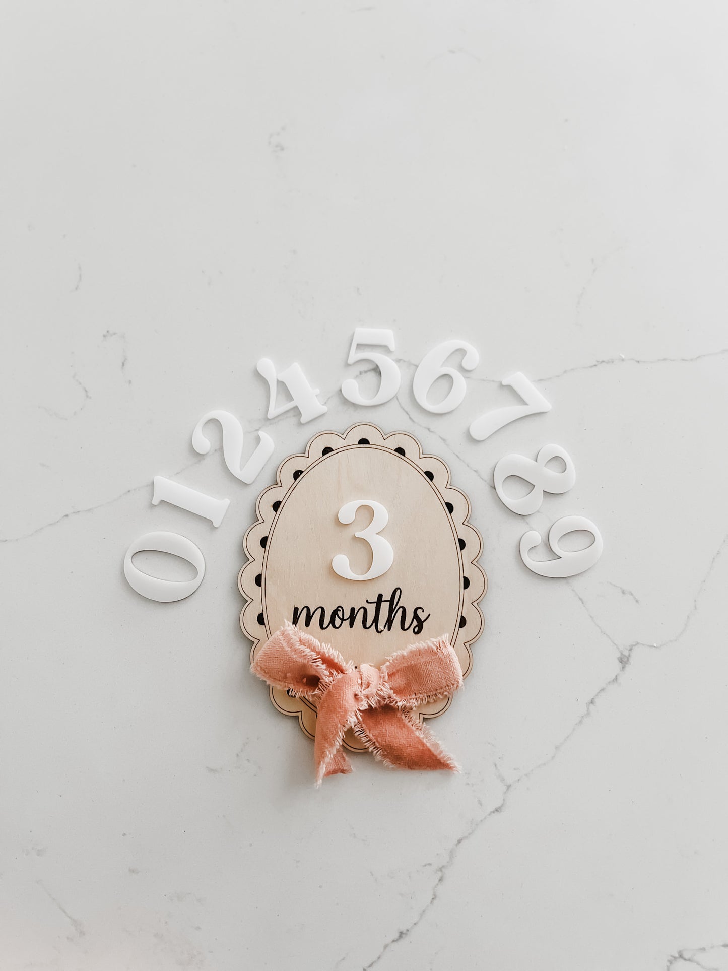 Scalloped Bow - Baby Milestone Boards