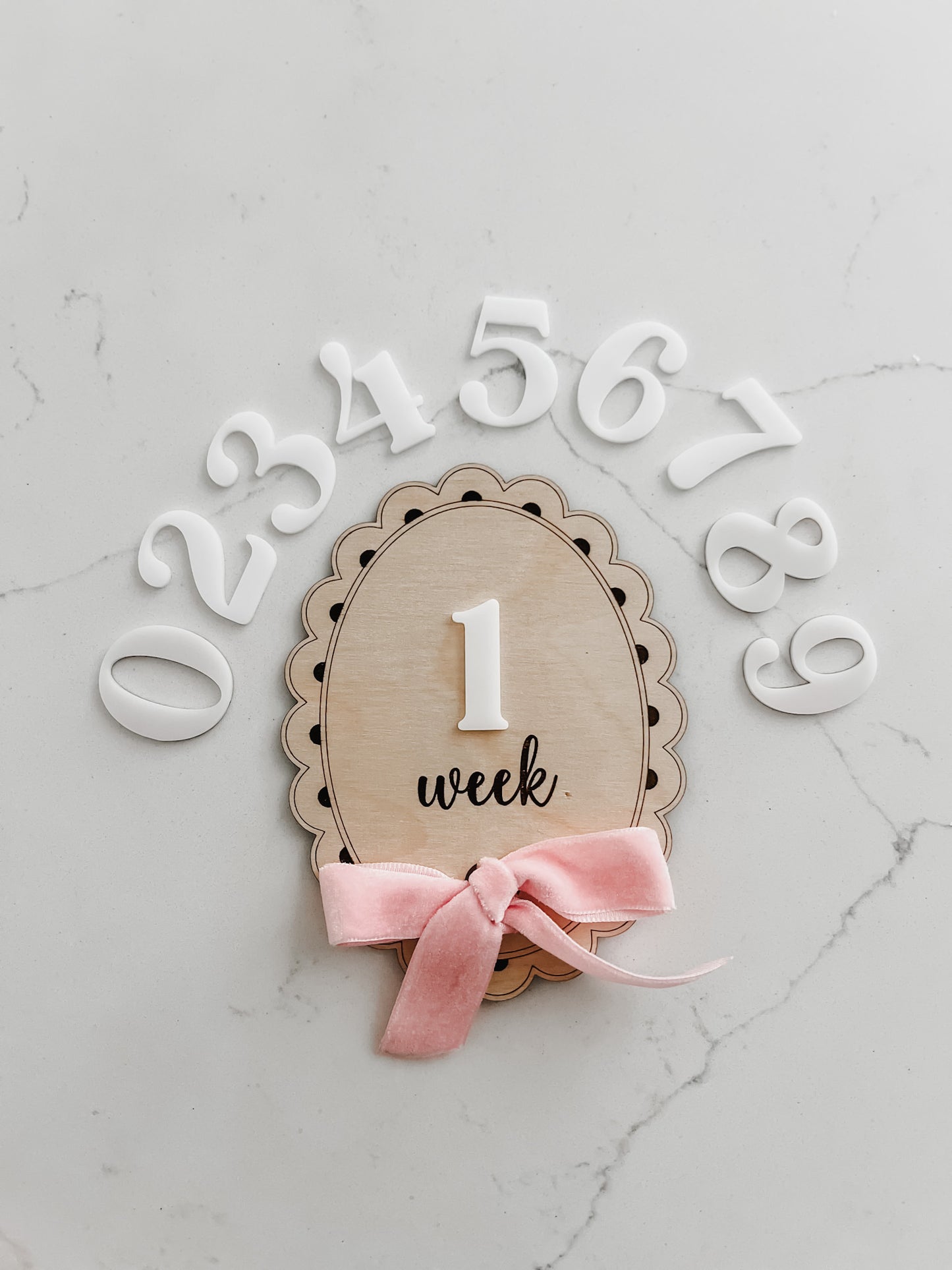 Scalloped Bow - Baby Milestone Boards