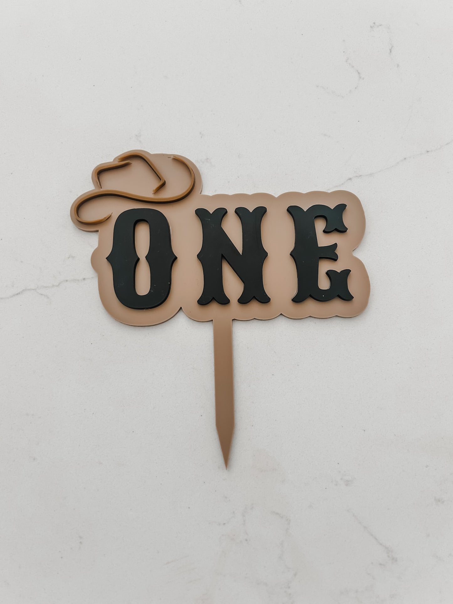 Western Cowboy - ONE - Cake Topper